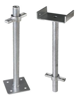 BS1139 Adjustable galvanized jack bases and base plates scaffolding material