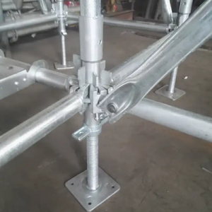Hot dip galvanized European Standard disk lock steel tubular scaffolding system 