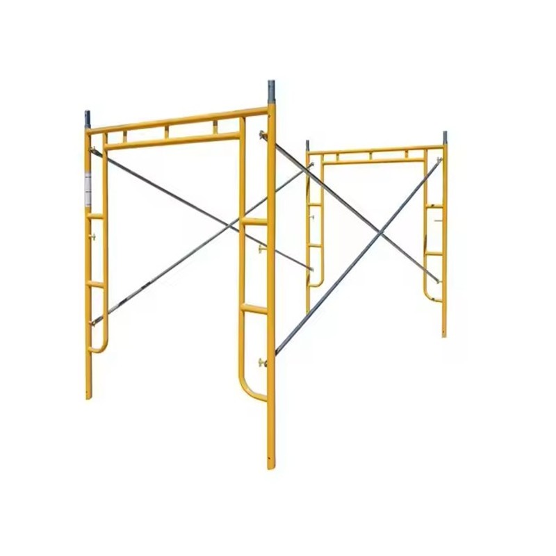 Q235 Galvanized Painted H Frame Ladder Walk Through Scaffolding