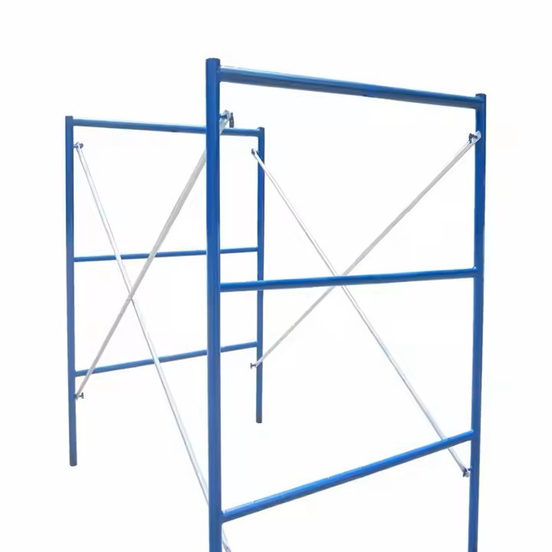 Q235 Galvanized Painted H Frame Ladder Walk Through Scaffolding